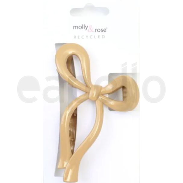 Bow Shaped Plastic Hair Clamp - Assorted - 11cm