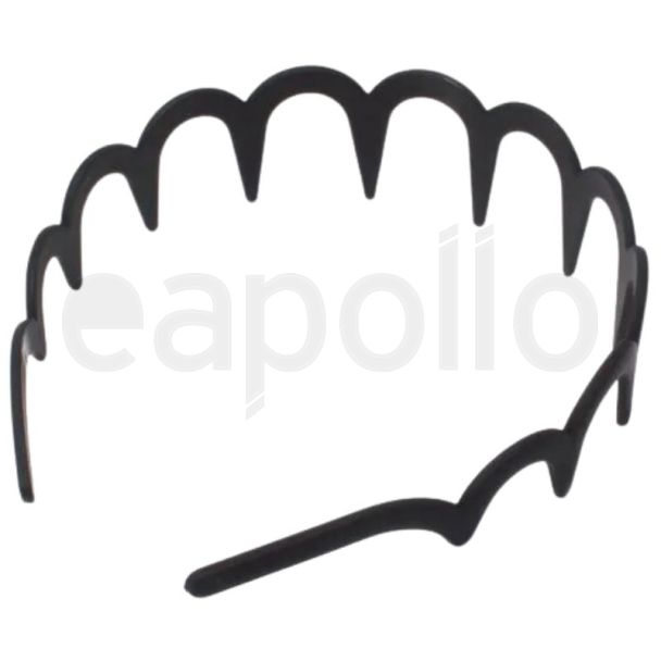 Plastic Sharks Tooth Shape Aliceband- Black 