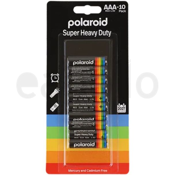 Polaroid Super Heavy Duty AAA Batteries (Pack of 10)