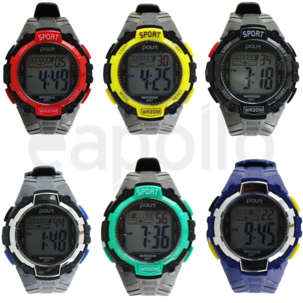Wholesale Polit Multi- Functional Sports Watches- Assorted Colours & Designs