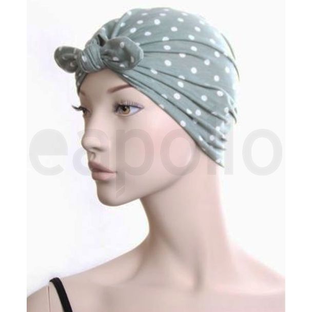 Polka Dot Printed Soft Fabric Head Turban - Assorted 