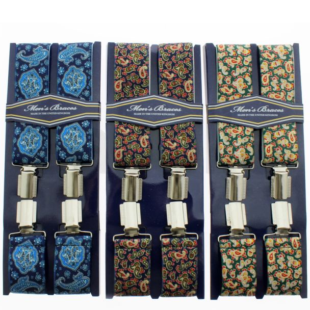 Printed 35mm Braces - Paisley Design Assorted
