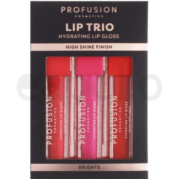 Profusion Lip Trio High Shine Lip Gloss - Brights