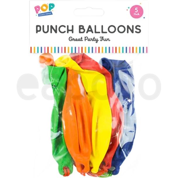 Punch Balloons with Elastic Handle – Pack of 5