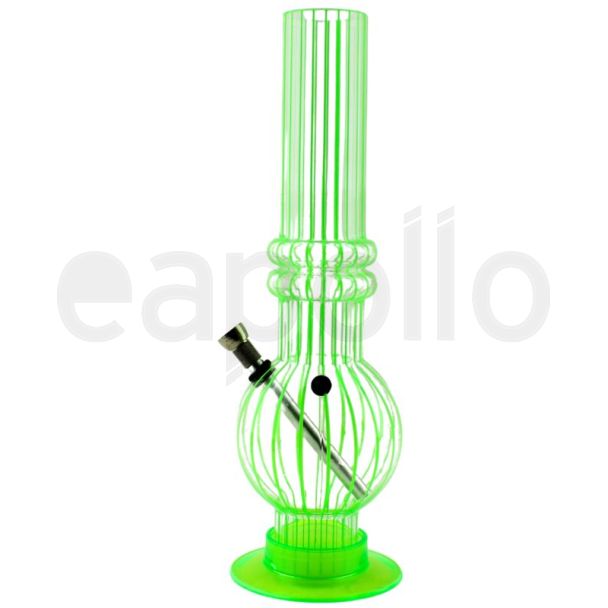 Acrylic "Stripes" Design Waterpipe - Assorted Colour (13 Inch)