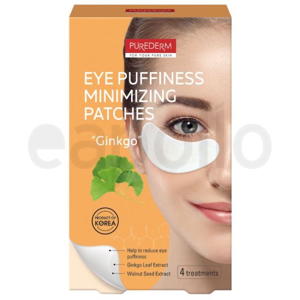 Purederm Eye Puffiness Minimizing 4 Treatments Patches - Ginkgo