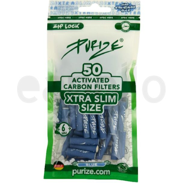 Purize Super Slim Filter Tips - Blue (50pcs x 6mm)