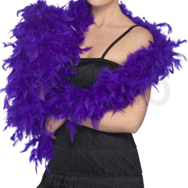 Purple Deluxe 80g Feather Boas - 180cm Long