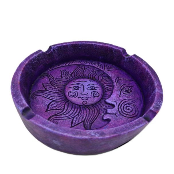 Wise Skies "Sun Moon" Ashtray - Purple
