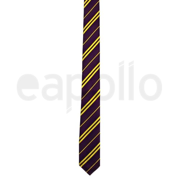 Purple Tie with Yellow Stripes