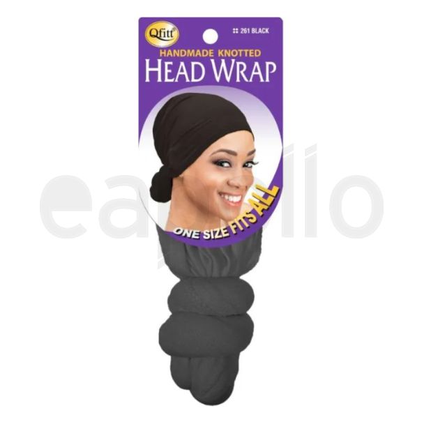 Qfitt Handmade Knotted Head Wrap- Black (261)