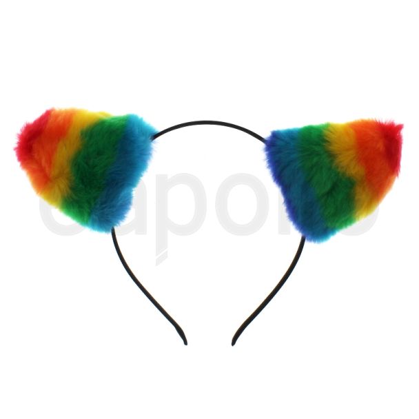 Wholesale Rainbow Coloured Bunny Ears Headband