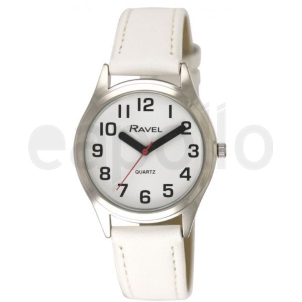 Ravel Gents Classic Strap Watch - White
