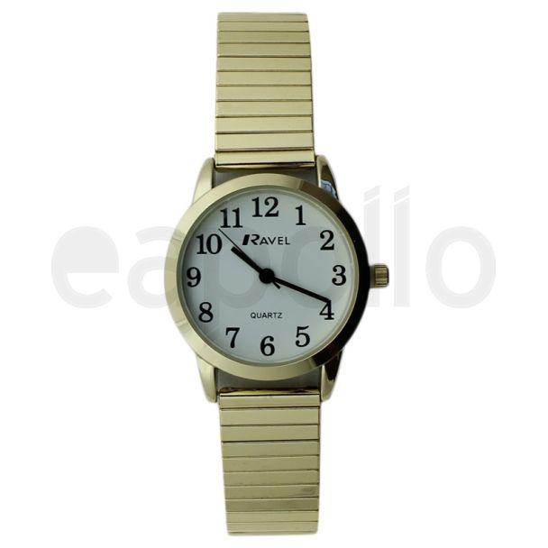 Ravel Ladies Classic Metal Expander Watch - Gold