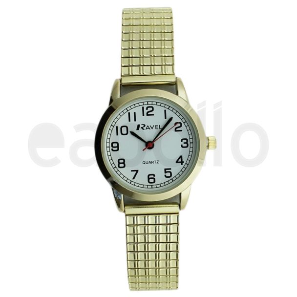 Ravel Ladies Classic Metal Expander Watch - Gold