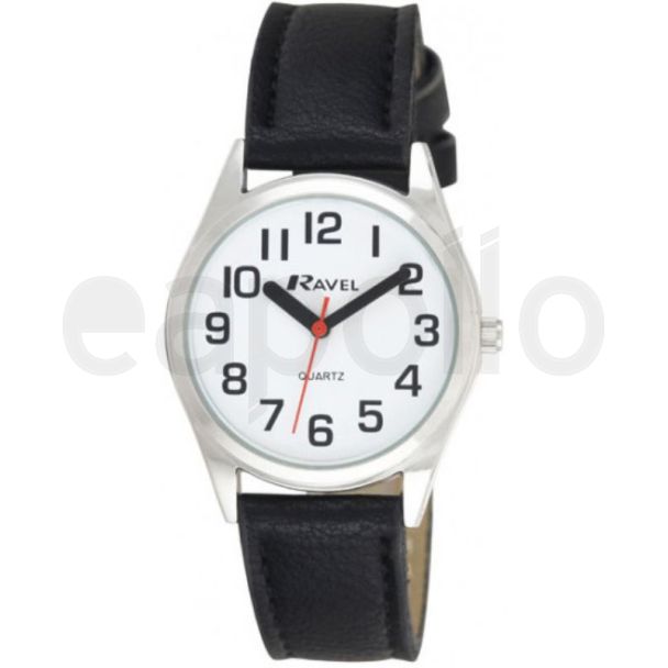 Ravel Ladies Classic Strap Watch - Black & Silver