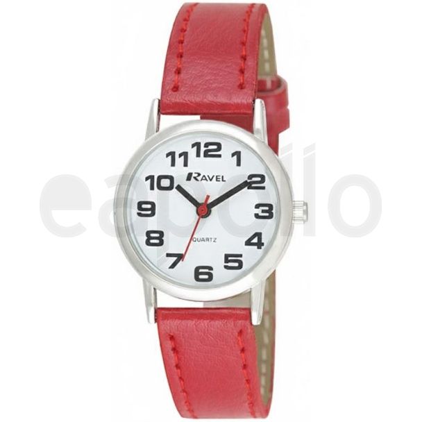 Ravel Ladies Classic Strap Watch - Red