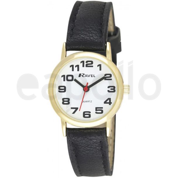 Ravel Ladies Easy Read Watch - Black Strap