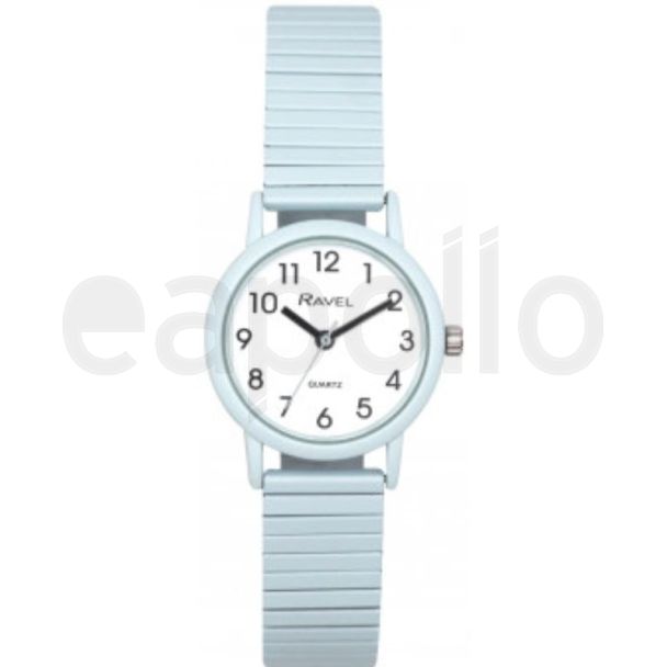 Ravel Ladies Expander Bracelet Watch - Pastel Blue