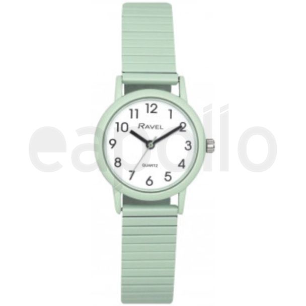 Ravel Ladies Expander Bracelet Watch - Pastel Green