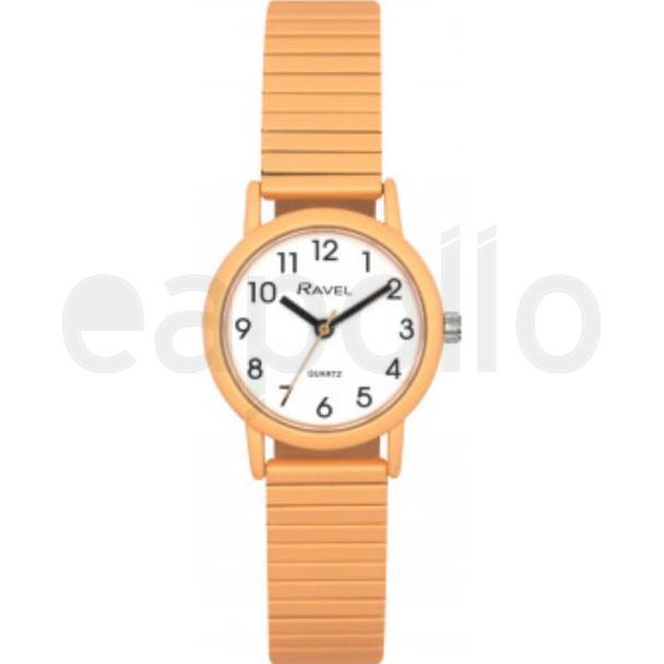 Ravel Ladies Expander Bracelet Watch - Pastel Persimmon