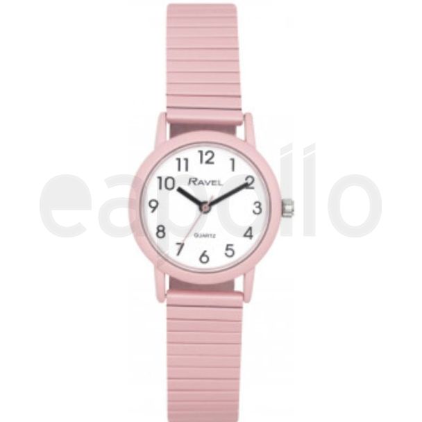 Ravel Ladies Expander Bracelet Watch - Pastel Pink