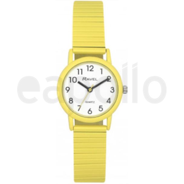 Ravel Ladies Expander Bracelet Watch - Pastel Yellow