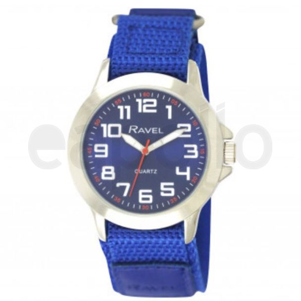 Wholesale Ravel Men's Velcro Strap Watch  - Blue 
