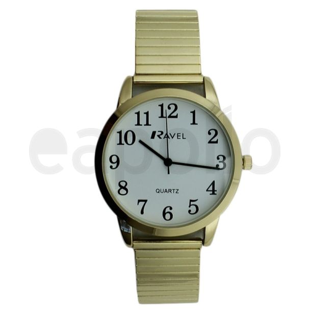 Ravel Mens Metal Expander Classic Fashion Watch - Gold