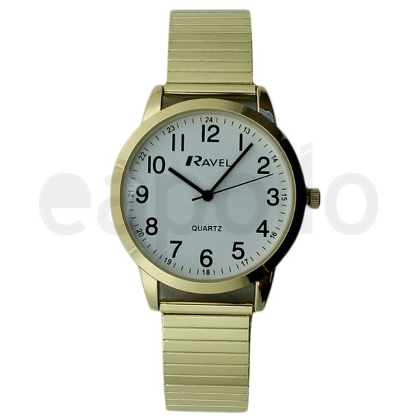 Ravel Mens Metal Expander Classic Fashion Watch - Gold