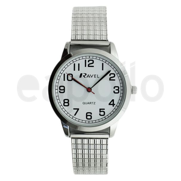 Ravel Mens Metal Expander Classic Fashion Watch - Silver