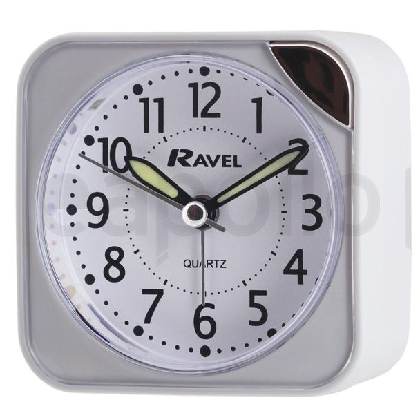 Wholesale Ravel Quartz Alarm Clock - White