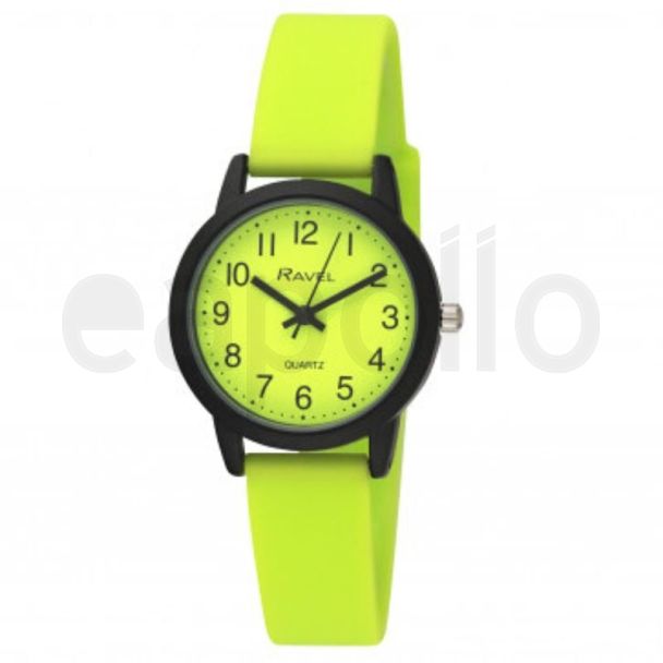 Ravel Ladies Silicone Strap Watch - Lime Green 