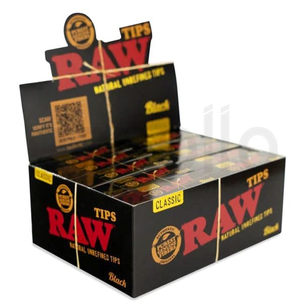 RAW Natural Black Classic Tips - Black 