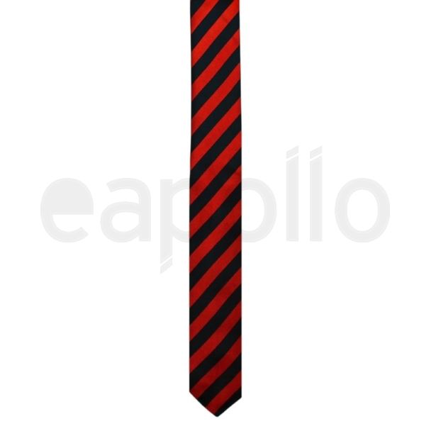 Wholesale Red & Black Striped Neck Tie 