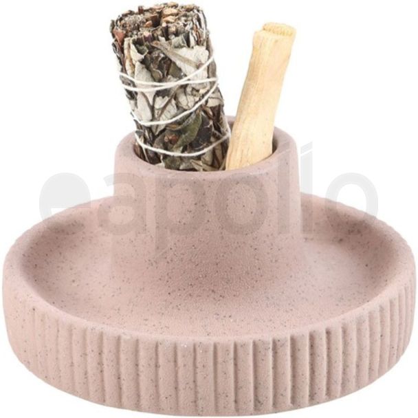 Ribbed Ceramic Smudge Bowl – Greige