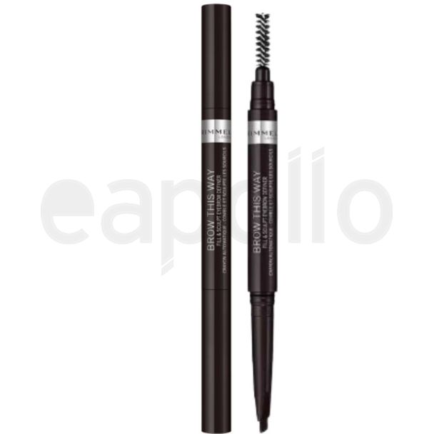 Rimmel London Brow This Way Fill & Sculpt Eyebrow Definer- 004 Soft Black