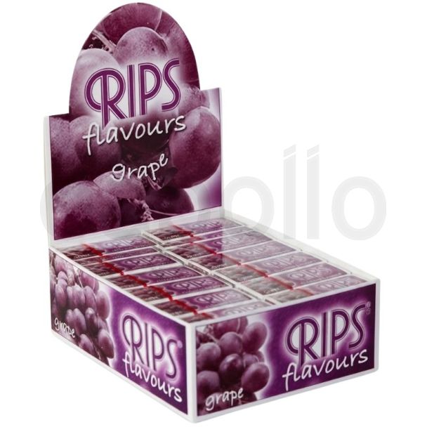 Rips 24 Silm Rolling Papers - Grape Flavour - 4m 