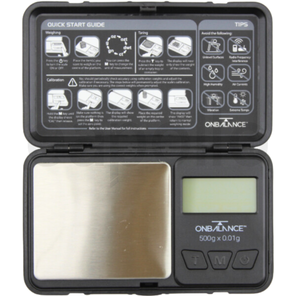 Robust Digital Mini Pocket Scale- Black (500g x 0.01g)