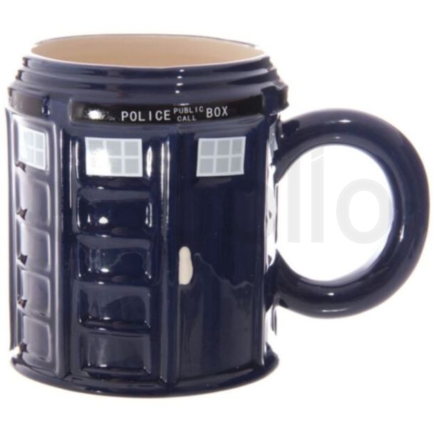 Round Police Box Ceramic Shaped Mug – 500ml