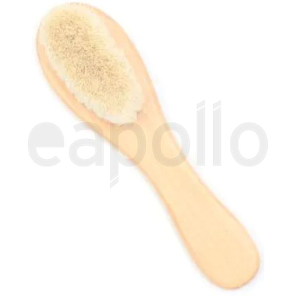 Wooden Baby Hair Brush With Wool Bristles (15cm)