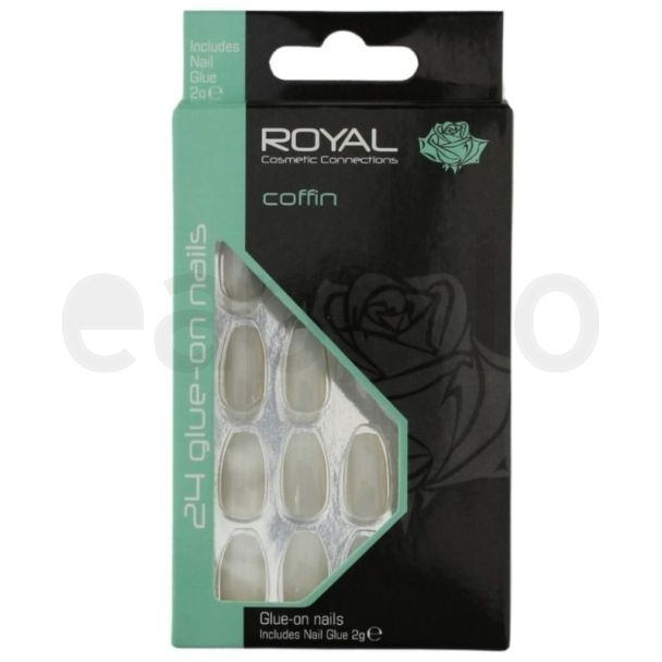 Wholesale Royal 24 Glue-On Nail Tips - Coffin