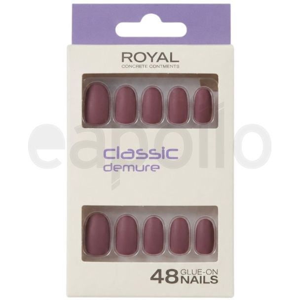 Royal Cosmetics 48 Glue-On Nails - Classic Demure 