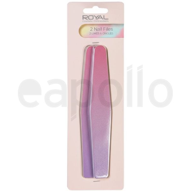 Royal Cosmetics 2 Nail Files (18cm)
