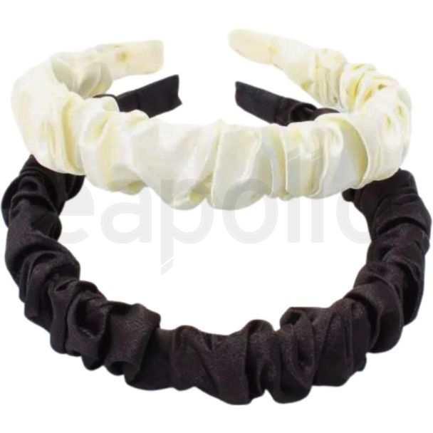 Ruched Satin Fabric Aliceband – 2cm 