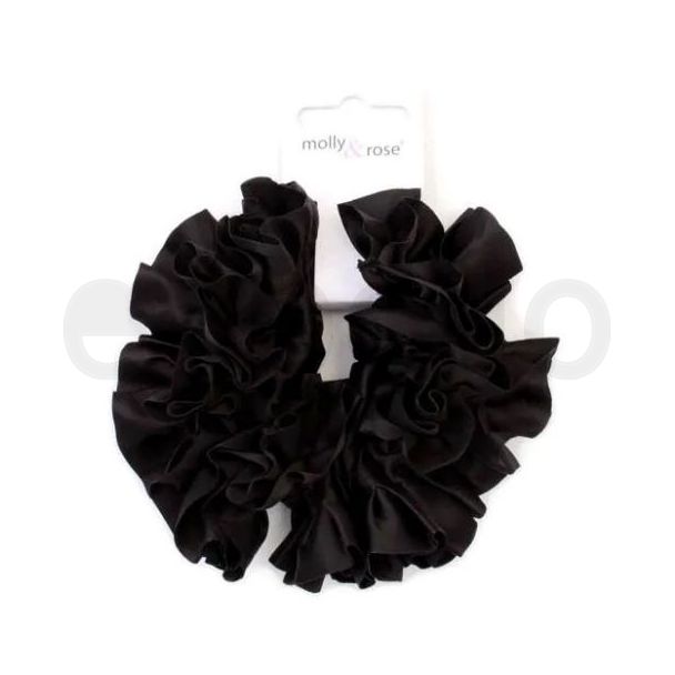 Ruffle Satin Scrunchies - Assorted - 10cm