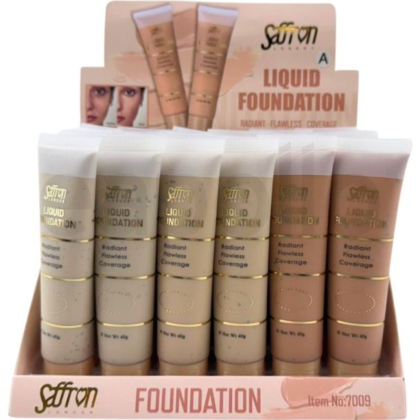 Saffron Flawless Coverage Liquid Foundation - Tray A (Assorted Shades)