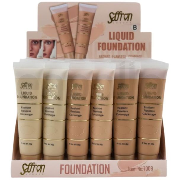 Saffron Flawless Coverage Liquid Foundation - Tray B (Assorted Shades)
