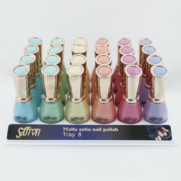 Saffron Matte Satin Nail Polish - Tray 8