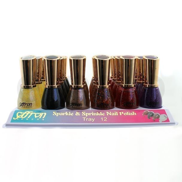 Saffron Sparkle & Sprinkle Nailpolish - Tray 12